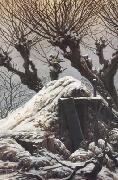 Caspar David Friedrich Hut in the Snow (mk10) oil